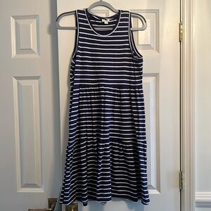 JCrew Navy Stripe Dress, Size XS